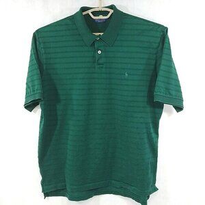 Polo Golf Ralph Lauren Green Textured Stripe Short Sleeve Polo Shirt Mens L